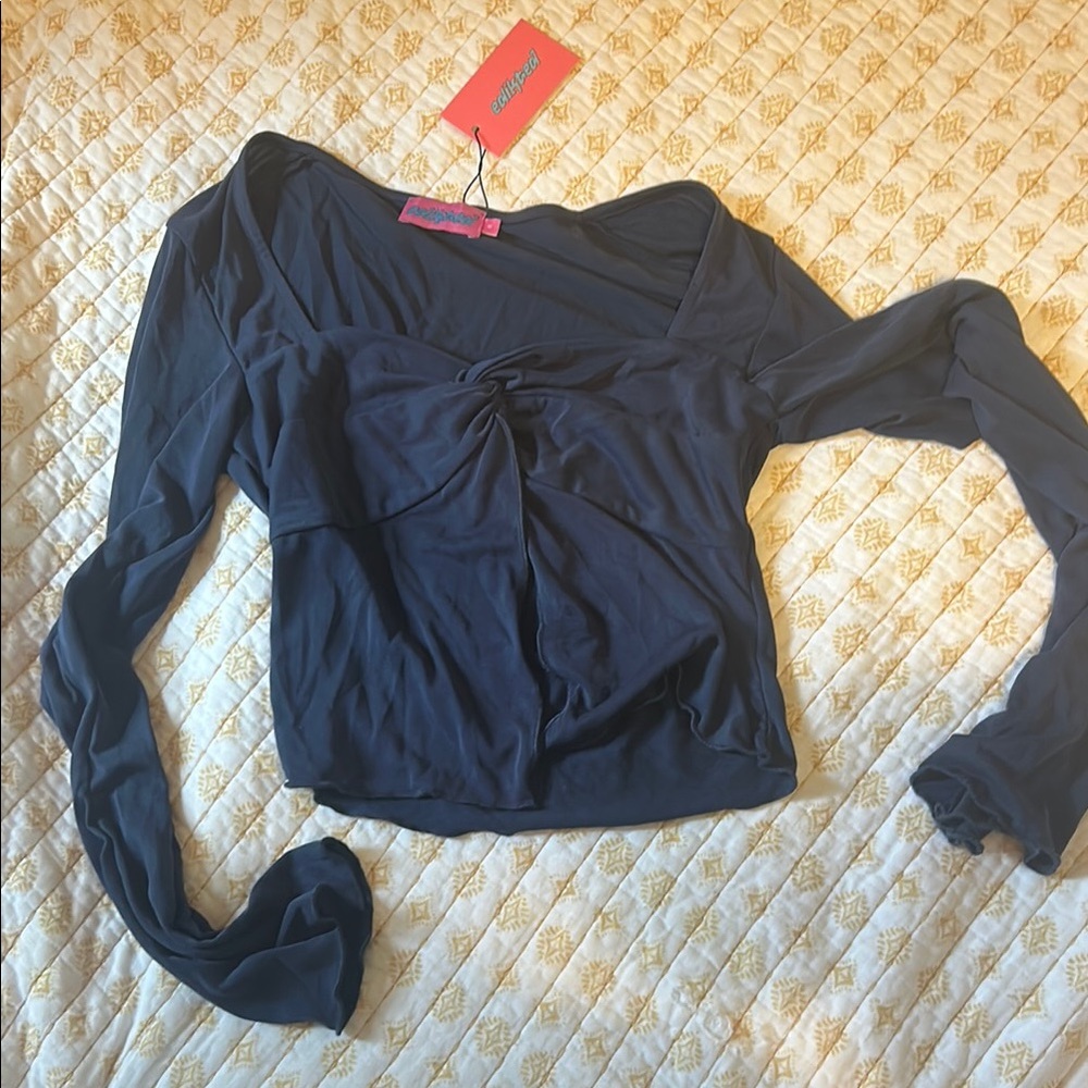 Navy Blue Going Out Top